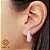 Brinco Argola Gota em Ouro 18k com Ródio Branco - Imagem 1