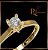 Anel Solitário Ouro 18k Brilhante Moissanite 15Pts - Imagem 7