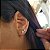 Brinco Solitário Ouro 18k - Brilhante Moissanite 60 Pts - Imagem 6