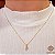 Kit Cordão Ouro 18k + Pingente Ponto de Luz Ouro 18k Brilhante Moissanite 30 Pts - Imagem 1