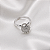 Anel Chuveiro Rainha Ouro Branco 18k e Moissanite - Imagem 2
