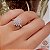 Anel Chuveiro Rainha Ouro Branco 18k- Brilhante Moissanite 31pts - Imagem 1