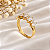 Anel Navete Ouro 18k com Moissanite - Imagem 2