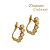 Brinco Argola Ouro 18k - Diamante Cultivado 40pts - Imagem 1