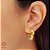 Brinco Meia Argola Ouro 18K Citrino - Imagem 1