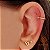 Piercing Cartilagem Orelha Ouro 18k Zircônias - Imagem 1