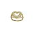 Anel Coração Vazado Ouro 18k Zircônias - Imagem 1