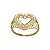 Anel Coração Vazado Ouro 18k Zircônias - Imagem 2