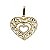 Pingente Coração Diamantado Ouro 18k Zircônias - Imagem 1