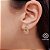 Brinco Gota Diamantado Ouro 18k - Imagem 1