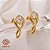 Brinco Torcido Ouro 18k - Diamante Cultivado 1Klt - Imagem 1