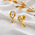 Brinco Torcido Ouro 18k e Moissanite - Imagem 2