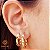 Kit 2 Pares de Brincos Argola Torcido Ouro 18k - Imagem 1