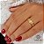 1 Aliança Casamento Ouro 18k Zircônias - Imagem 1