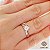 Anel Solitário Ouro Branco 18k Brilhante Moissanite 50 Pts - Imagem 1