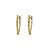 Brinco Argola Modelo V em Ouro 18k Zircônias - Imagem 1