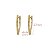 Brinco Argola Modelo V em Ouro 18k Zircônias - Imagem 3