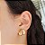 Brinco Meia Argola Ondas Bold Ouro 18k - Imagem 4