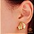 Brinco Meia Argola Ondas Bold Ouro 18k - Imagem 1