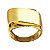 Anel Bold Quadrado Ouro 18k - Imagem 1