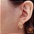 Brinco Triplo Meia Argola Ouro 18k - Imagem 1