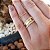 Anel Aparador Ouro 18k Diamante Cultivado 5 pts - Imagem 11