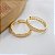 Brinco Argola Ouro 18k Zircônias - Imagem 9