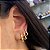 Kit 3 Pares Brinco Argola Coração Ouro 18k - Imagem 7