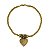 Pulseira Berloque Coração Ouro 18k Zircônias - Imagem 1