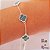 Pulseira Trevo Quatro Folhas Prata 925 Pedra Natural - Imagem 1