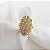 Anel Folhas Ouro 18k com Ródio Branco Zircônias - Imagem 5