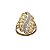 Anel Folhas Ouro 18k com Ródio Branco Zircônias - Imagem 10