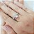 Kit Anel Solitário Ouro Branco 18k + Anel Navete Inteira Ouro Branco 18k Brilhante Moissanite - Imagem 2