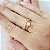 Kit Anel Solitário Ouro 18k + Anel Navete Inteira Ouro 18k Brilhante Moissanite - Imagem 4