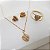 Kit Coração 3 Cores Ouro 18k Anel + Gargantilha + Brinco - Imagem 3