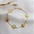 Pulseira Trevo Quatro Folhas Ouro 18k - Imagem 6