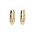 Brinco Argola Vazado Ouro 18k Zircônias - Imagem 1