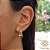 Brinco Meia Argola Gota Bold Ouro 18k - Imagem 1