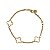 Pulseira Trevo Quatro Folhas Ouro 18k - Imagem 1