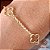 Pulseira Trevo Quatro Folhas Ouro 18k - Imagem 1