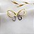 Brinco Borboleta Bicolor Ouro 18k - Imagem 9