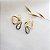 Brinco Borboleta Bicolor Ouro 18k - Imagem 5