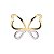 Brinco Borboleta Bicolor Ouro 18k - Imagem 2