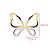Brinco Borboleta Bicolor Ouro 18k - Imagem 3