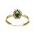 Anel Chuveiro Ouro 18k Zircônia Verde - Imagem 1