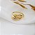 Anel Bold Ouro 18k Zircônia - Imagem 6