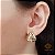 Brinco Argola Triangular Duality Ouro 18k - Imagem 1