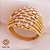 Anel Ouro 18k Diamante Cultivado 56 pts - Imagem 1