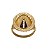 Anel Nossa Senhora Aparecida Ouro 18k Zircônia - Imagem 1