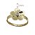 Anel Flor Ouro 18k Zircônia - Imagem 3